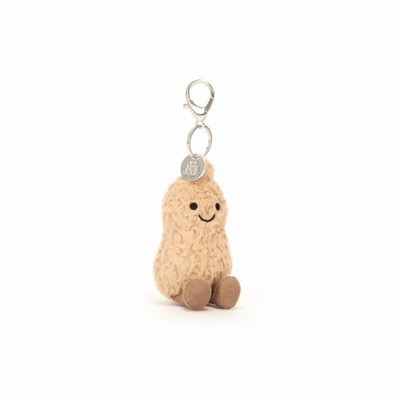 Jellycat Amuseables Peanut Bag Charm USA | 90145HSFG